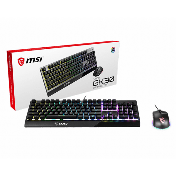 MSI Vigor GK30 Combo RGB Gaming Keyboard and Mouse, AR