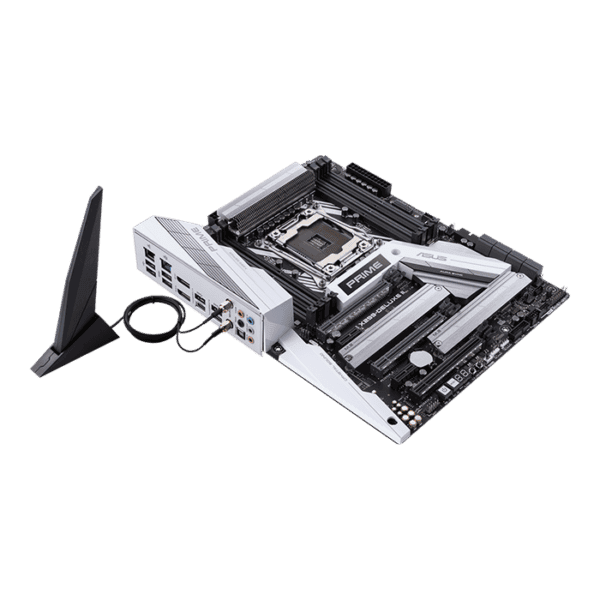 ASUS PRIME X299-DELUXE II Intel LGA 2066 ATX motherboard with enhanced VRM and M.2 heatsink design, DDR4