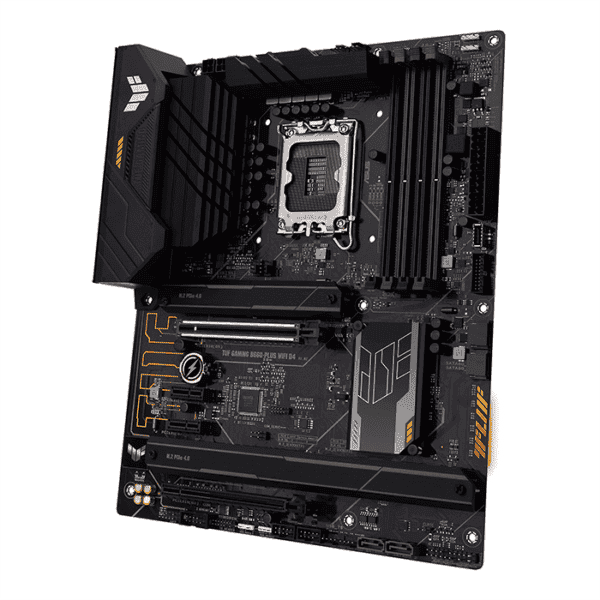 Asus TUF Gaming B660 PLUS WiFi D4 Intel® B660 (LGA 1700) ATX motherboard with PCIe 5.0 slot, three PCIe 4.0 M.2 slots, 10+1 DrMOS, Intel® 2.5Gb Ethernet, DisplayPort, HDMI, front USB 3.2 Gen 2 Type-C®, Aura Sync
