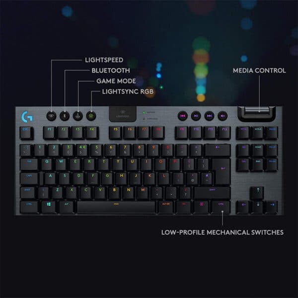 Logitech G915 TKL TENKEYLESS LIGHTSPEED Wireless RGB Mechanical Gaming Keyboard