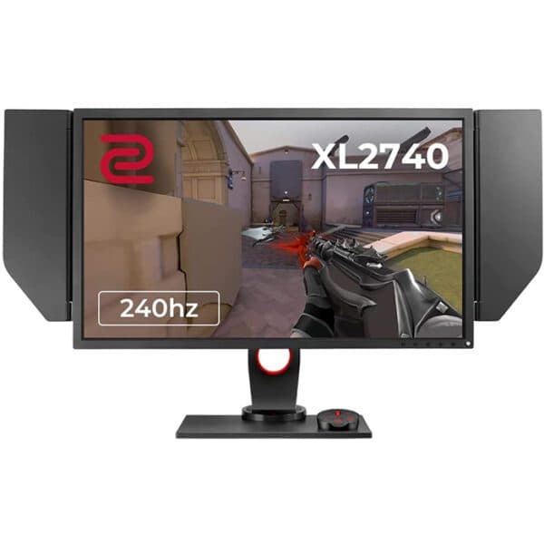 BenQ Zowie XL2740 27" Full HD 1920 x 1080 Gaming Monitor G-Sync Compatible FreeSync 240Hz 1ms (GTG) VESA Height Adjustable Stand with Shield DVI 2x HDMI DisplayPort Headphone & Mic Jack