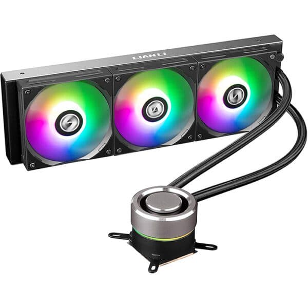 Lian Li Galahad 360 AIO Black RGB Closed Loop CPU Cooler, Black