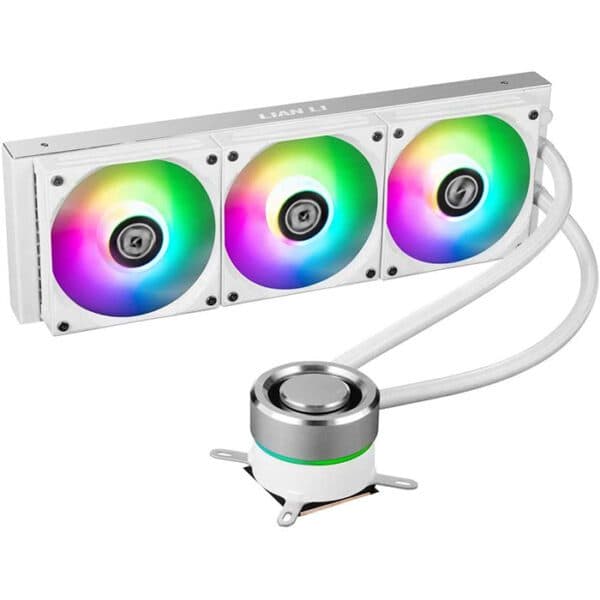 Lian Li Galahad 360 AIO White RGB Closed Loop CPU Cooler, White