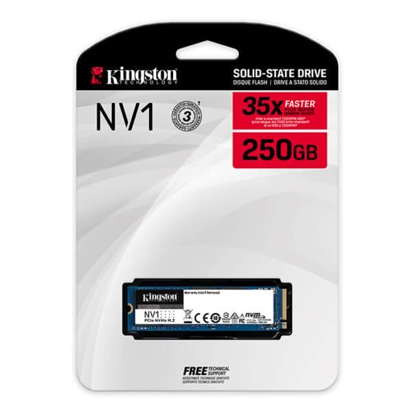 Kingston NV1 250GB PCIe NVME M.2 Internal SSD