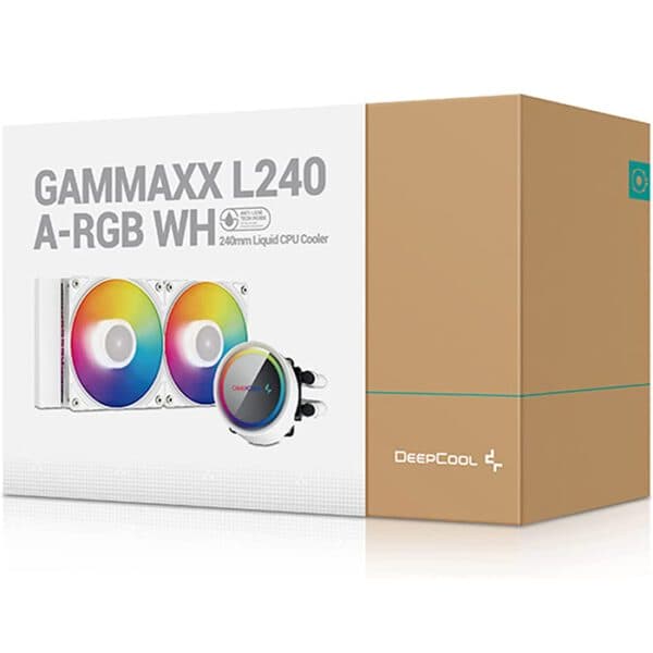 DEEPCOOL GAMMAXX L240 ARGB 240mm AIO Liquid CPU Cooler ,White
