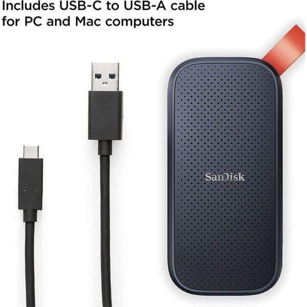 SanDisk 2TB Extreme Portable SSD – Up to 520MB/s – USB-C, USB 3.2 Gen 2 – External Solid State Drive – Black