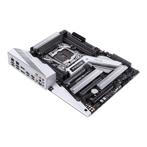 ASUS PRIME X299-DELUXE II Intel LGA 2066 ATX motherboard with enhanced VRM and M.2 heatsink design, DDR4