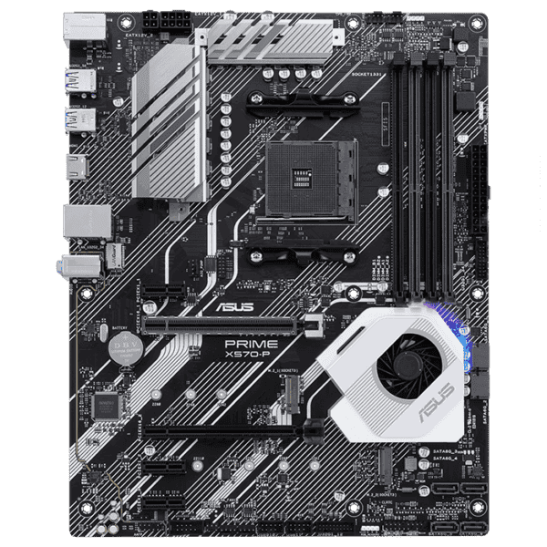 ASUS PRIME X570-PAMD AM4 ATX motherboard with PCIe 4.0, 12 DrMOS power stages, DDR4 4400MHz, dual M.2, HDMI, SATA 6Gb/s, USB 3.2 Gen 2 and Aura Sync RGB header