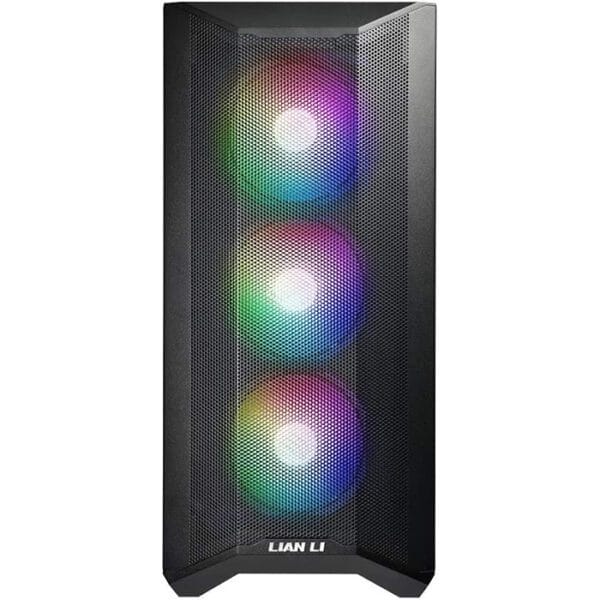 Lian Li LANCOOL II MESH RGB Black, ATX Glass Case, 3x included 1 20mm 3 PIN 1300 RPM ARGB fans