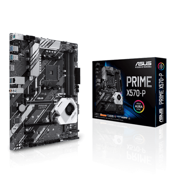 ASUS PRIME X570-PAMD AM4 ATX motherboard with PCIe 4.0, 12 DrMOS power stages, DDR4 4400MHz, dual M.2, HDMI, SATA 6Gb/s, USB 3.2 Gen 2 and Aura Sync RGB header