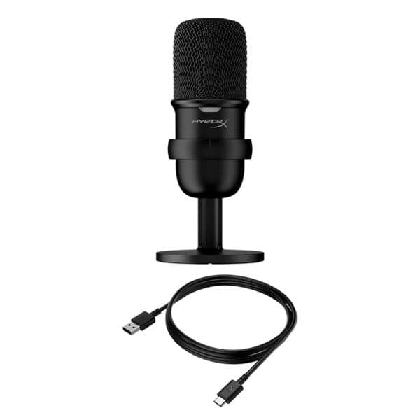 HyperX SoloCast USB Microphone USB microphone for streamers and content creators ,supports PC, PS5, PS4, and Mac