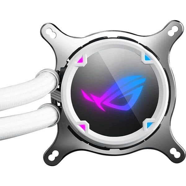 Asus ROG Strix LC 240 RGB AIO Liquid CPU Cooler White edition, with Aura Sync, and dual ROG 120mm addressable RGB radiator fans