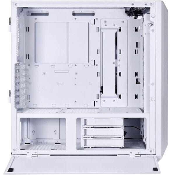Lian Li LANCOOL II MESH RGB , ATX Glass Case, 3x included 1 20mm 3 PIN 1300 RPM ARGB fans, Snow white