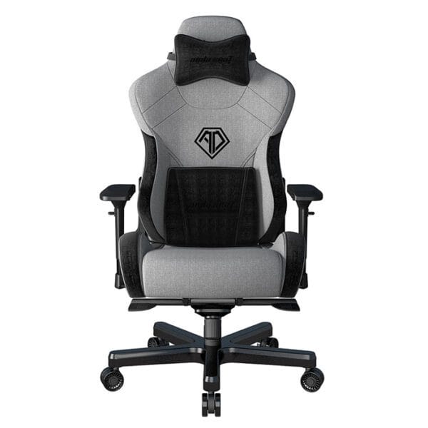 Anda Seat T-Pro 2 Pro Gaming Chair Black & Grey - Premium Fabric Gaming Chair, Ergonomic Office Desk Chairs with Neck, Lumbar Back Support Pillow Gaming Seat