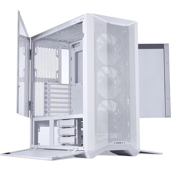 Lian Li LANCOOL II MESH RGB , ATX Glass Case, 3x included 1 20mm 3 PIN 1300 RPM ARGB fans, Snow white