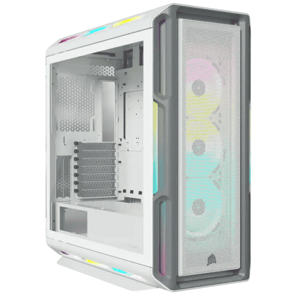 CORSAIR iCUE 5000T RGB Tempered Glass Mid-Tower ATX PC Case — White