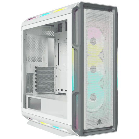 CORSAIR iCUE 5000T RGB Tempered Glass Mid-Tower ATX PC Case — White