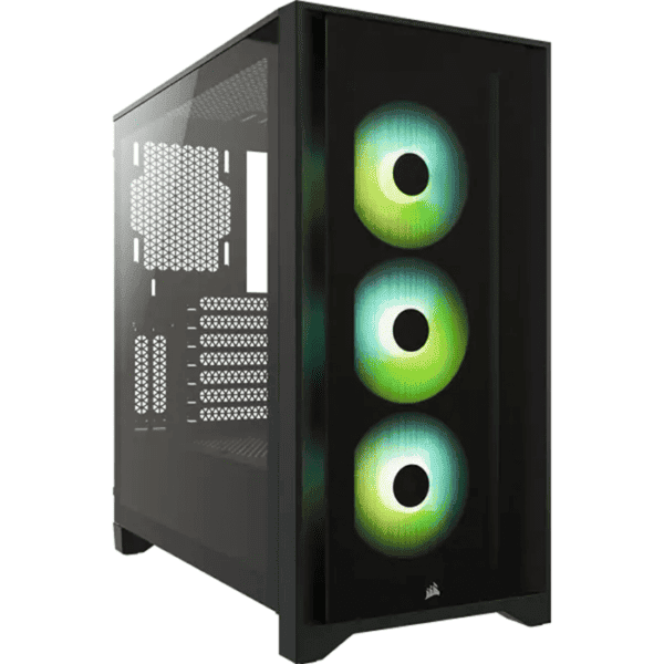 CORSAIR iCUE 4000X RGB Tempered Glass Mid-Tower ATX Case ,Black