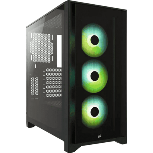 CORSAIR iCUE 4000X RGB Tempered Glass Mid-Tower ATX Case ,Black