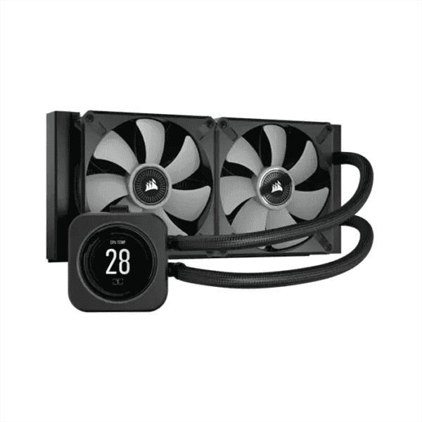 CORSAIR iCUE H100i ELITE LCD Display Liquid CPU Cooler,Black