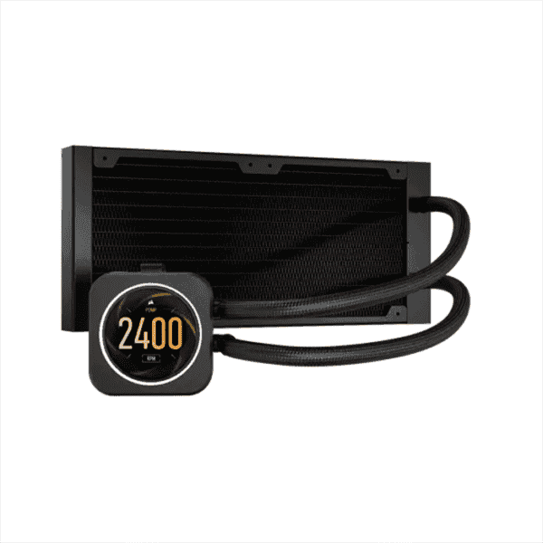CORSAIR iCUE H100i ELITE LCD Display Liquid CPU Cooler,Black