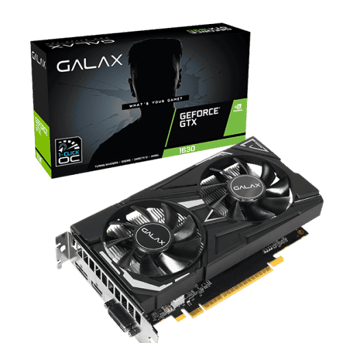 GALAX GeForce  GTX 1630 EX (1-Click OC Feature) 4GB GDDR6 64-bit DP/HDMI/DVI-D Graphics Card