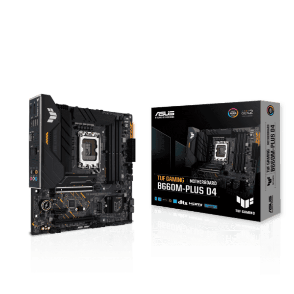 Asus TUF GAMING B660M-Plus D4Intel® B660 (LGA 1700) mATX motherboard