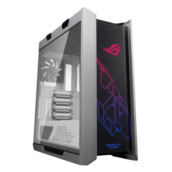 ROG Strix Helios White Edition RGB ATX/EATX mid-tower gaming case with tempered glass, White, aluminum frame, GPU braces, 420mm radiator support and Aura Sync, White