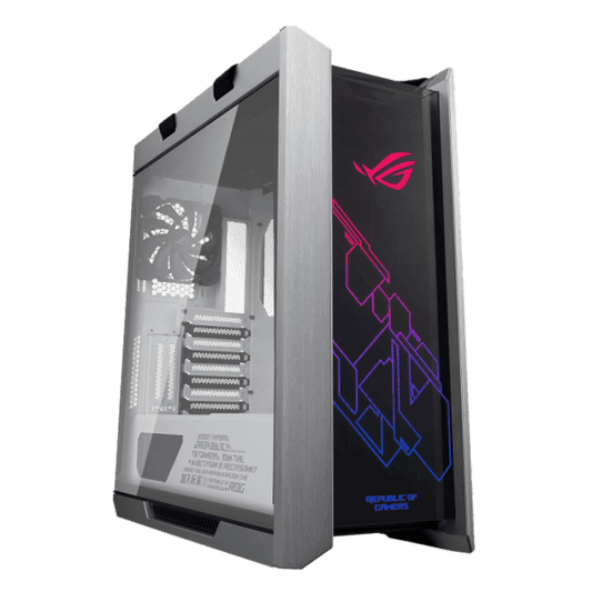 ROG Strix Helios White Edition RGB ATX/EATX mid-tower gaming case with tempered glass, White, aluminum frame, GPU braces, 420mm radiator support and Aura Sync, White