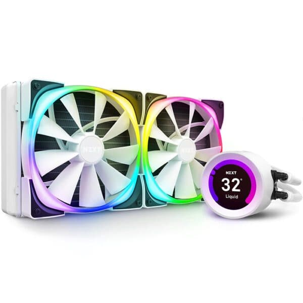 NZXT Kraken Z63 RGB 280mm Liquid Cooler with LCD Display, White