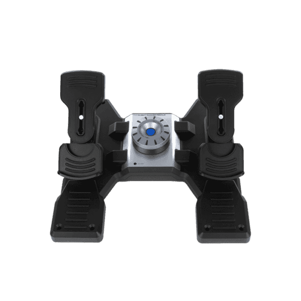 Logitech G Saitek PRO Flight Rudder Pedals, Professional Simulation Pedals with Toe Brake, Non-Slip, Precise Fluid Control, Ajustable Tension Dial, PC – Black