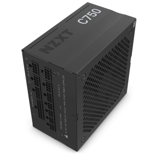 NZXT C750 – NP-C750M-UK – 750 Watt PSU – 80+ Gold Certified – Hybrid Silent Fan Control – Fluid Dynamic Bearings – Modular Design – Sleeved Cables – ATX Gaming Power Supply