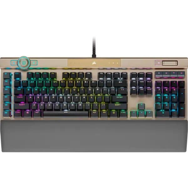 CORSAIR K100 RGB Optical-Mechanical Gaming Keyboard – Midnight Gold (AR)