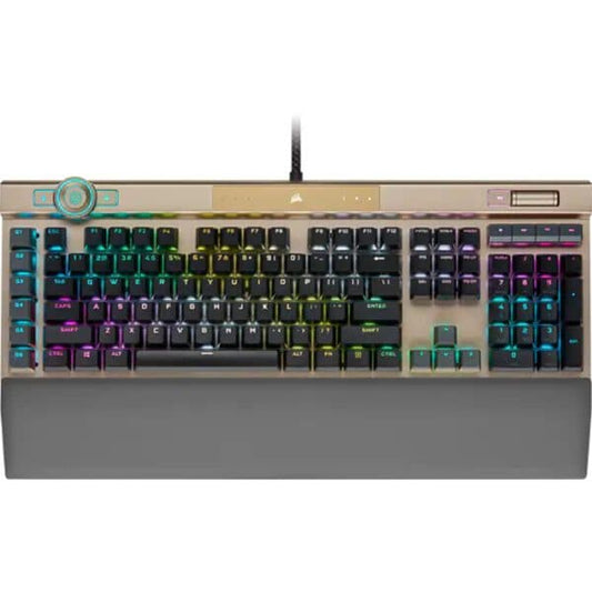 CORSAIR K100 RGB Optical-Mechanical Gaming Keyboard – Midnight Gold (AR)