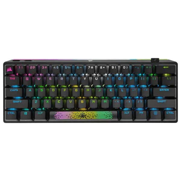 CORSAIR K70 PRO MINI WIRELESS 60% Mechanical CHERRY MX Red Switch Keyboard with RGB Backlighting – Black