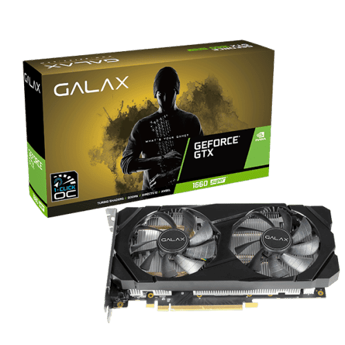 GALAX GeForce  GTX 1660 Super (1-Click OC) 6GB GDDR6 192-bit DP/HDMI/DVI-D Graphics Card