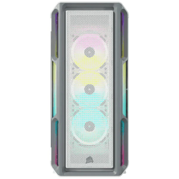 CORSAIR iCUE 5000T RGB Tempered Glass Mid-Tower ATX PC Case — White