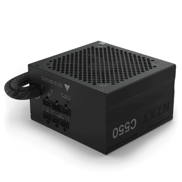 NZXT C Series 550W Semi-Modular ATX PSU, 80 Plus Bronze Rating, 6 Sata Power, 100V-240V Input, 3 Peripherals, Black