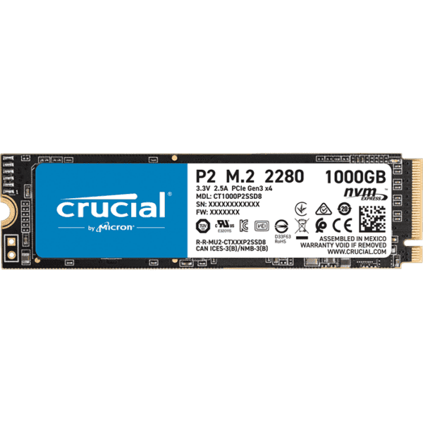 Crucial P2 1TB PCIe M.2 2280SS SSD