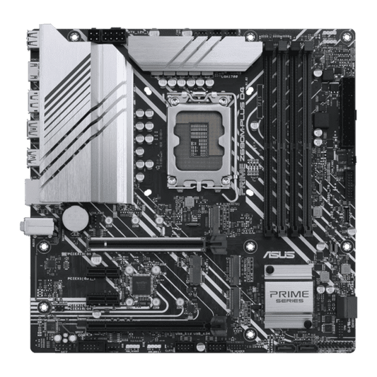 Asus PRIME Z690M-PLUS D4Intel® Z690 (LGA 1700) mATX motherboard with PCIe® 5.0, three M.2 slots, 10+1 DrMOS, DDR4, HDMI®, DisplayPort