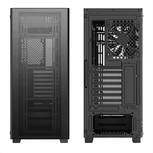 Deepcool MATREXX 50 Addressable RGB 4Fan Mid-Tower Case, 4x120mm, ADD-RGB Fans, Tempered Glass, Motherboard Sync Control – Black