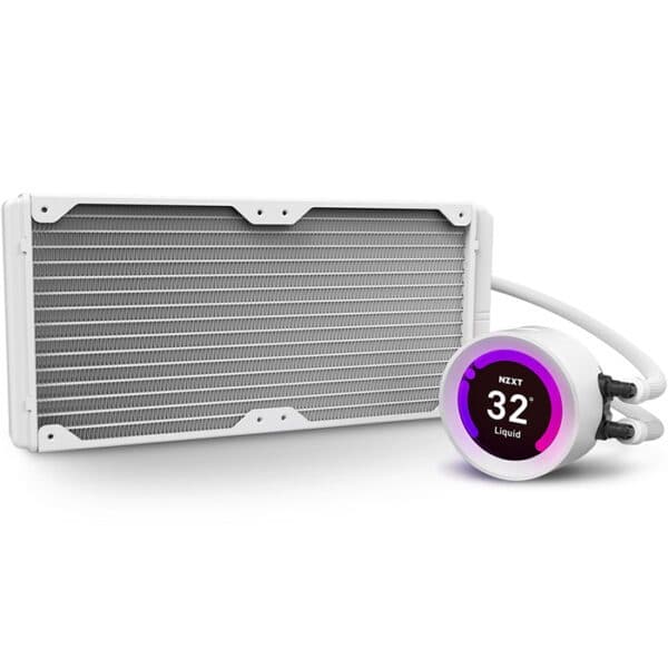 NZXT Kraken Z63 RGB 280mm Liquid Cooler with LCD Display, White