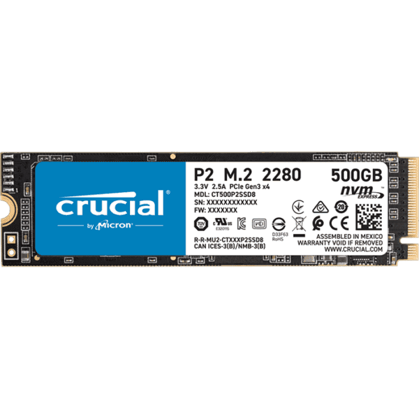 Crucial P2 500GB PCIe M.2 2280 SSD