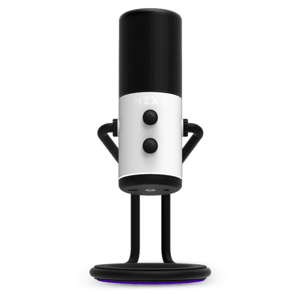 NZXT Capsule Cardioid USB Microphone, Frequency Response 20Hz – 20kHz, 24-bit/96kHz/white, Max SPL 120dB,