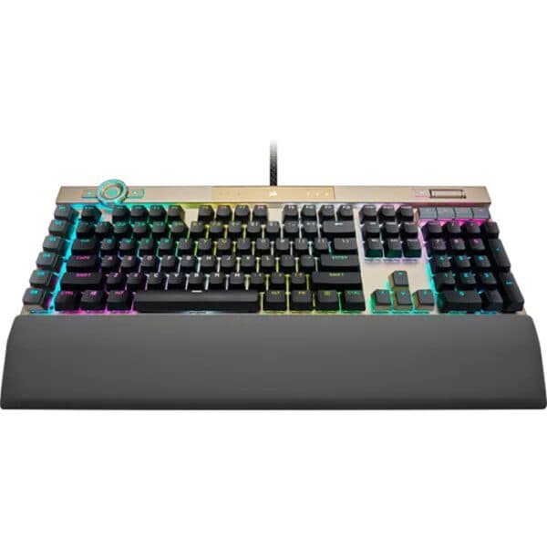 CORSAIR K100 RGB Optical-Mechanical Gaming Keyboard – Midnight Gold (AR)