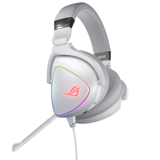 ASUS ROG Delta White Edition RGB wired gaming headset for PCs, Mac,mobile,PS4