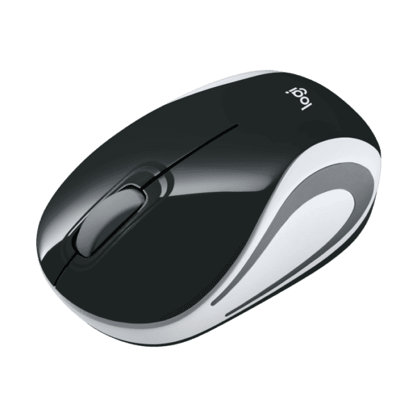 Logitech M187 USB Wireless Optical Mini Mouse Black & White
