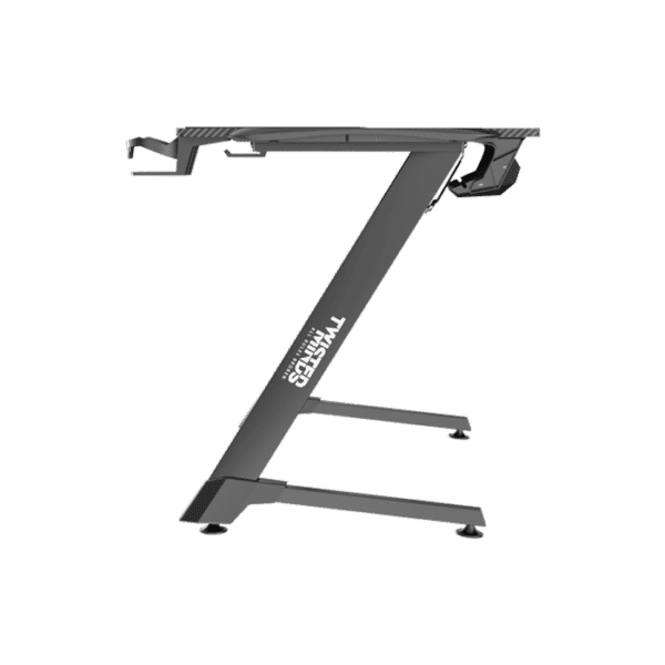 Twisted Minds Z Shaped Gaming Desk Carbon fiber texture – RGB