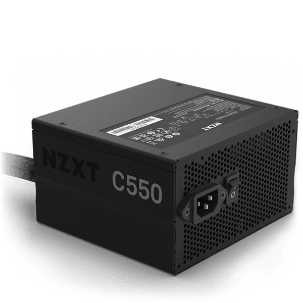 NZXT C Series 550W Semi-Modular ATX PSU, 80 Plus Bronze Rating, 6 Sata Power, 100V-240V Input, 3 Peripherals, Black