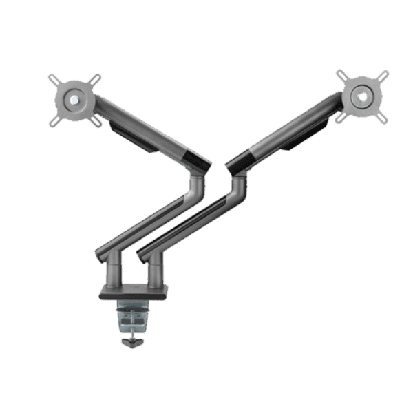 Twisted Minds Dual Monitors Premium Slim Aluminum Spring-Assisted Monitor Arms – Grey